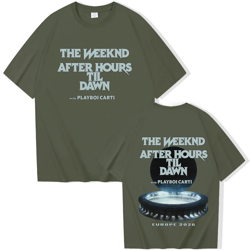 THE WEEKND After Hours Til Dawn Europe Tour 2026 T-shirt Harajuku Short Sleeve O-neck Casual Shirt Gift
