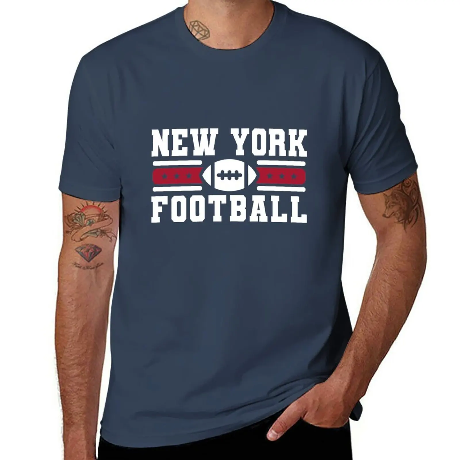 

New New York Football Team NY Vintage Retro Giants Goalline Sport T-Shirt korean fashion man clothes mens big and tall t shirts