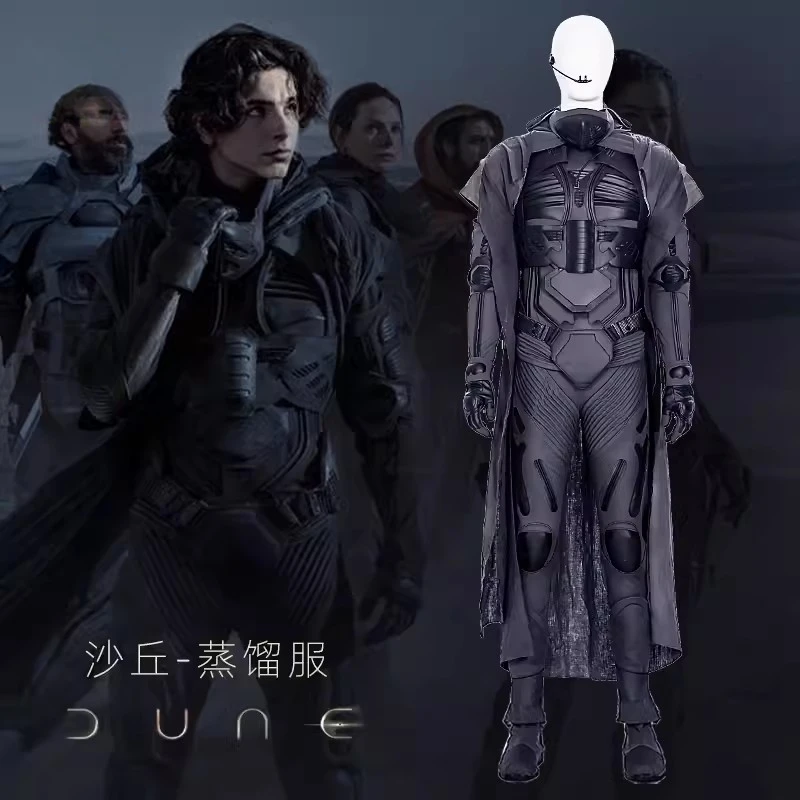 

Arrakis Aka Dune Cosplay Costume Fremen Stillsuit Paul Atreides Costume Armor Suit with Vest Jumpsuit Cape Mask Halloween Outfit