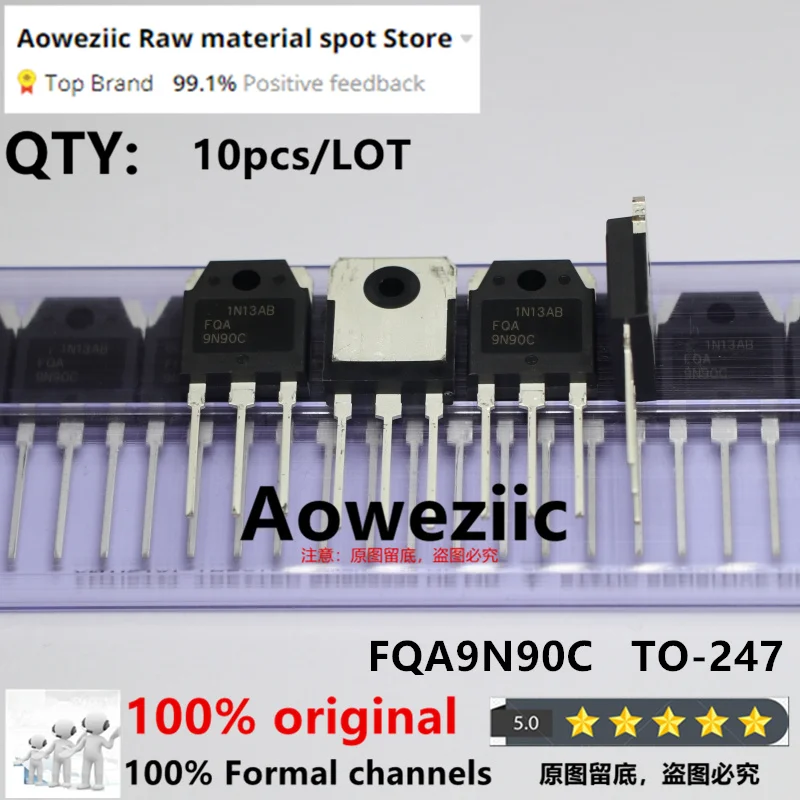 

Aoweziic 2024+ 100% новый импортный оригинальный FQA9N90C 9N90C TO-3P MOS FET 9A 900 В
