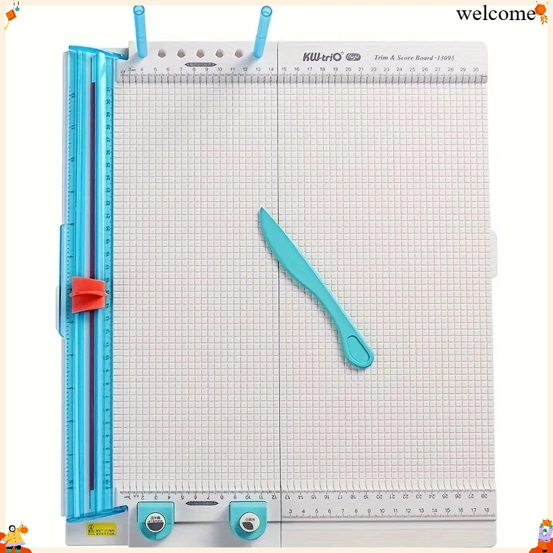 1pc multi-function paper cutter, with functions of paper cutting, scoring, splitting pages, making tassels and hand ropes