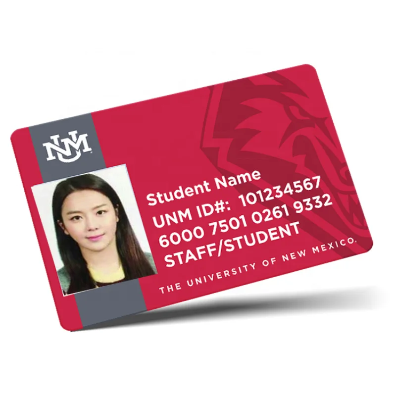 Custom High Quality  Printing Plastic PVC School Student Employee Working Smart Photo Id Card