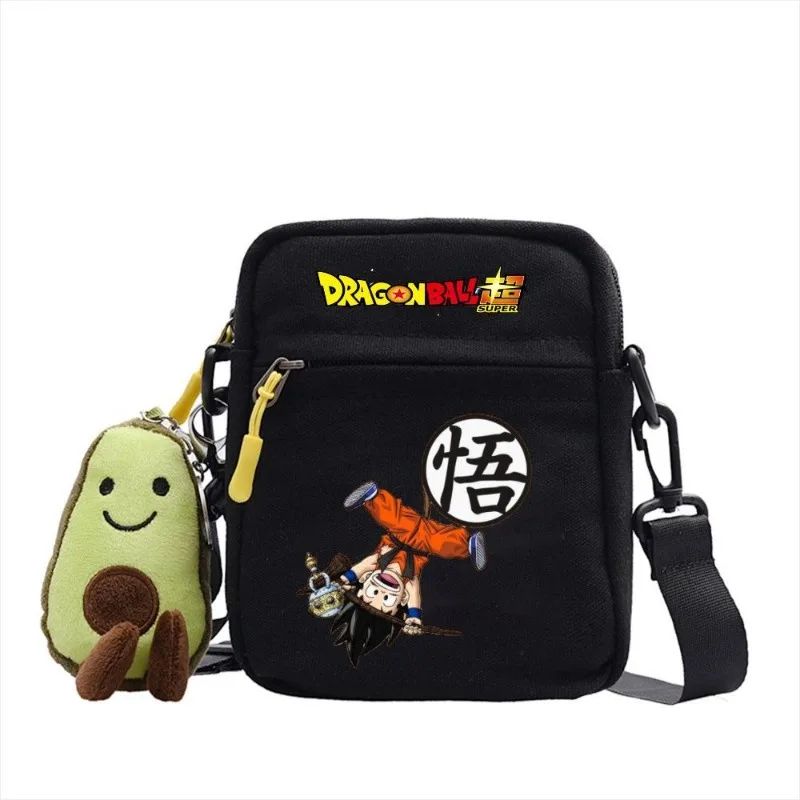 New Dragon Ball Animation Sun Wukong Canvas Bag Children's Printed Shoulder Bag Student Casual Cartoon Versatile Crossbody Bag