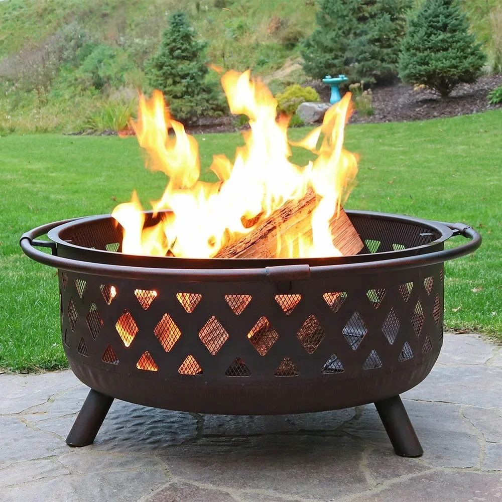 

Versatile Multi-Functional Round BBQ Stove: Indoor Outdoor Heating, Bonfire Party Carbon Brazier, Essential Cooking Gear