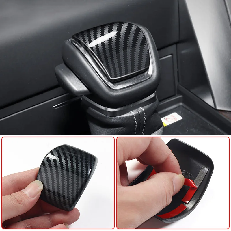 

For Toyota Land Cruiser Prado 2024 J250 Abs Carbon Fiber Gear Shift Sticker Cover Decal Decoration Accessories