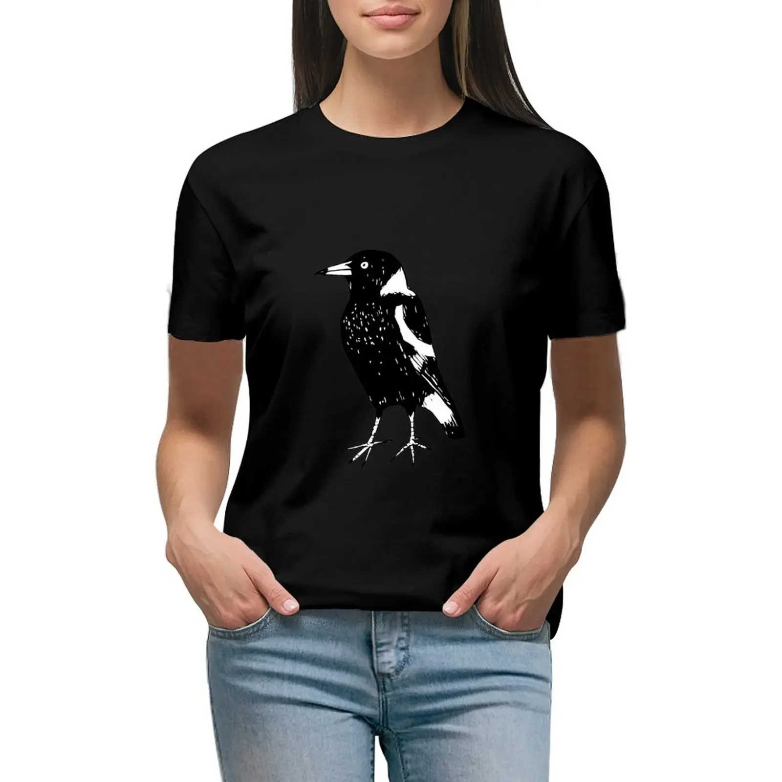 

Max the Magpie - Raising funds for BirdLife Australia T-Shirt vintage clothes Female clothing summer clothes for Women