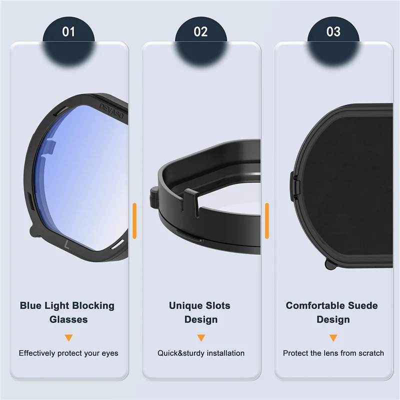 A10Z-VR Prescription Lenses for PS VR2 Lens Myopia Anti Blue Glasses Quick Disassemble Protection Frame for PSVR2