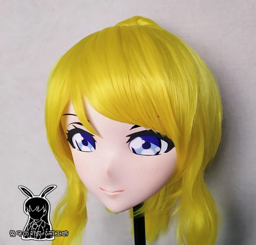 (KM9184) جودة اليدوية أنثى/فتاة الراتنج 3/4 رئيس شخصية كرتونية يابانية تأثيري إيلي Kigurumi قناع كروسدرسر