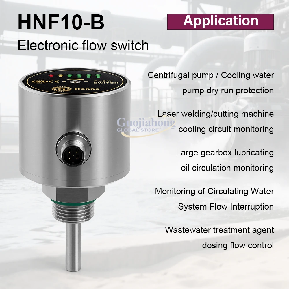 Honno 1/4 G Thread Electronic Float Switch HNF10-B Stainless Steel IP67 Thermal Flow Sensor OEM Liquid Oil Air Water Pump