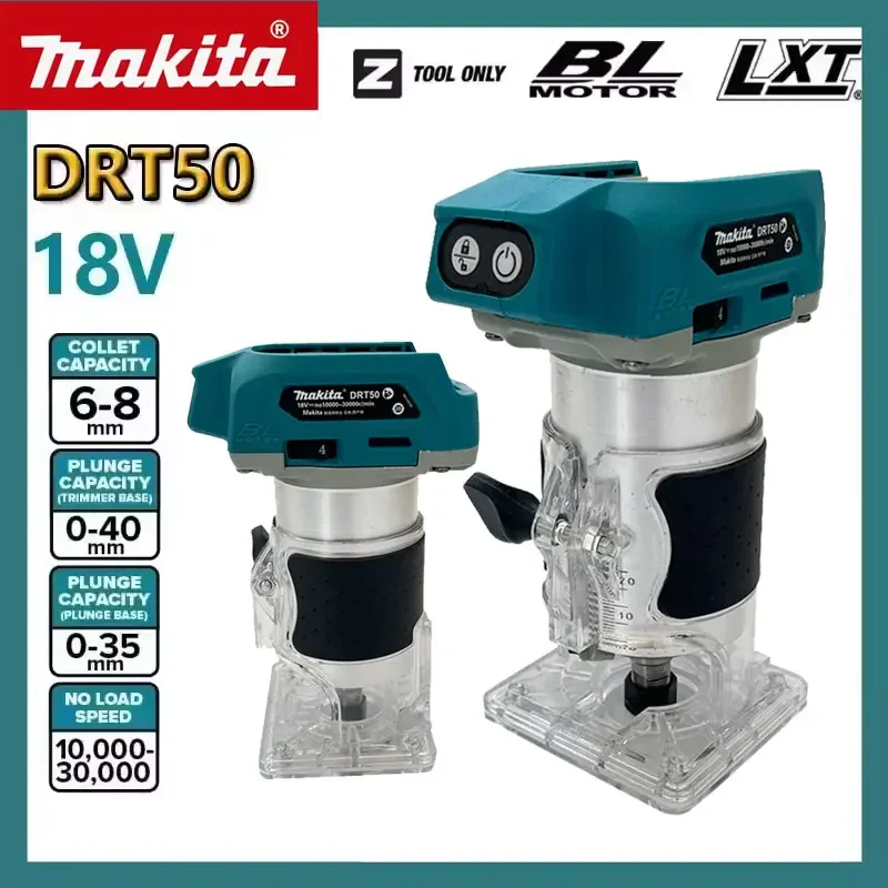 

Makita DRT50 Original Cordless Trimmer Rechargeable Trimming Machine Brushless Slotting Tool Milling Woodwork Engraving Machine