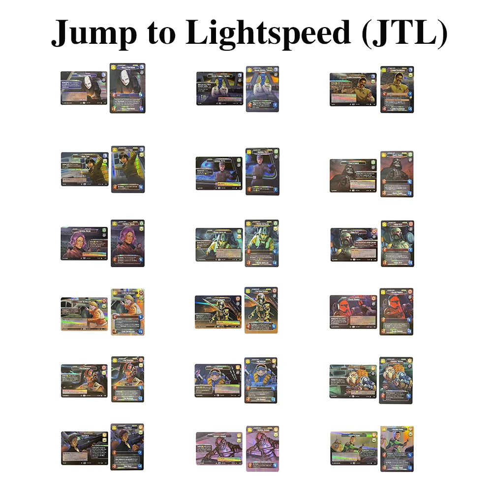 SWUDB Фольгированные прокси-карты, весь набор Сумеречных Республик (TWI) Jump to Lightspeed (JTL), коллекционная карточка на английском языке для настольной игры