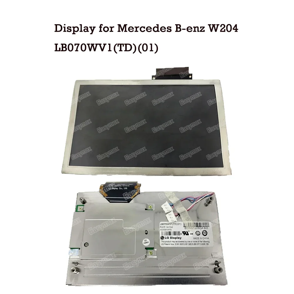 

7 inch LB070WV1(TD)(01) LB070WV1 TD01 LCD Display for Mercedes Benz W204 GLK GPS Navigation Audio Repair