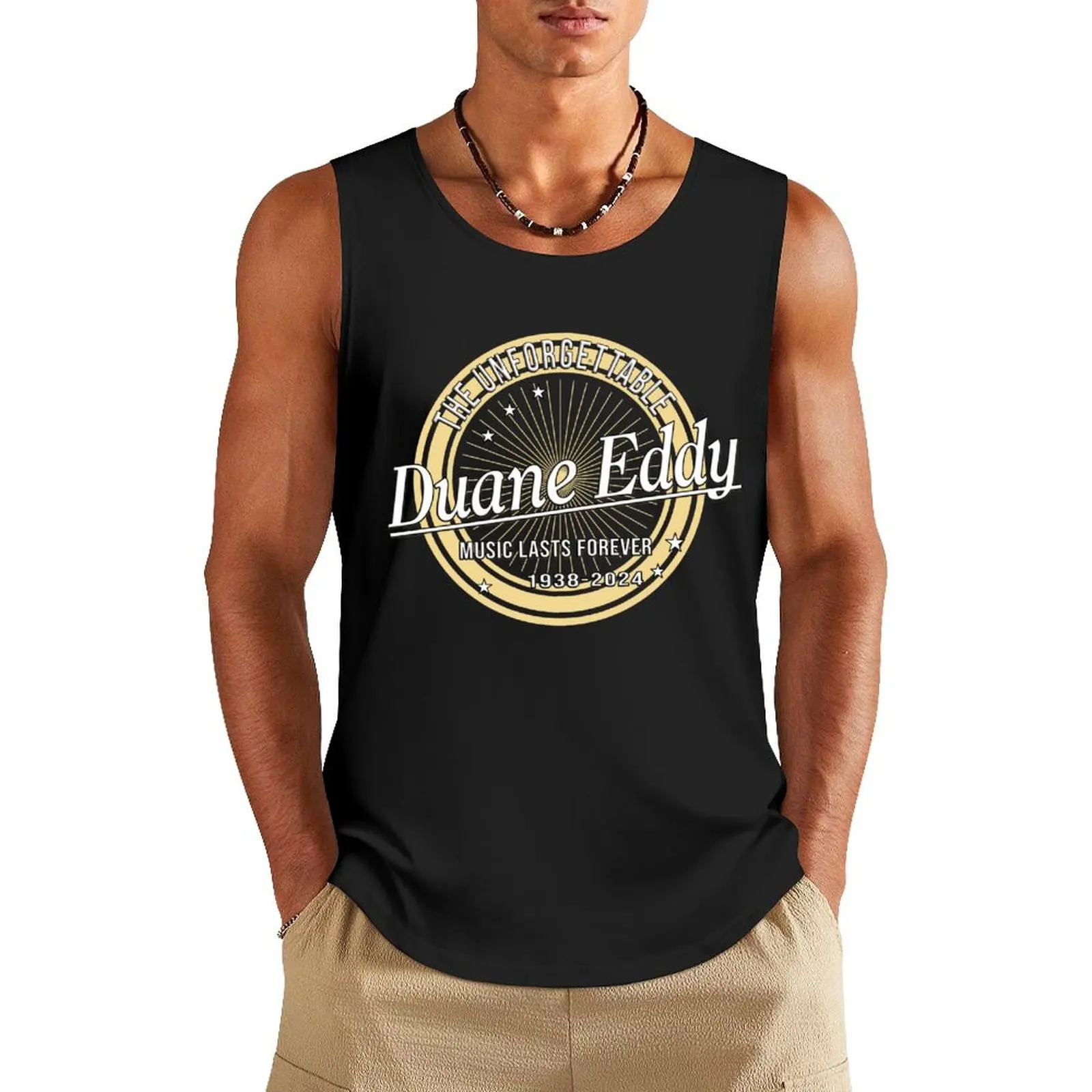 Duane Eddy 1938 2024 Music D36 Tank Top men gym clothing mens clothing Men's fitness t-shirt Vest male