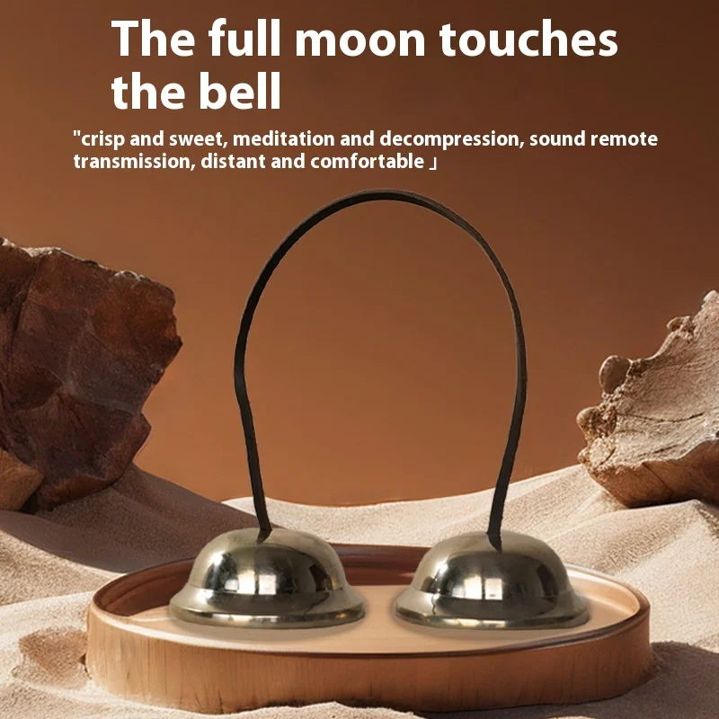 

Nepalese Handcrafted Full Moon Copper Ringing Bells Meditation Sound Therapy Niche Percussion Musical Instruments Accessories