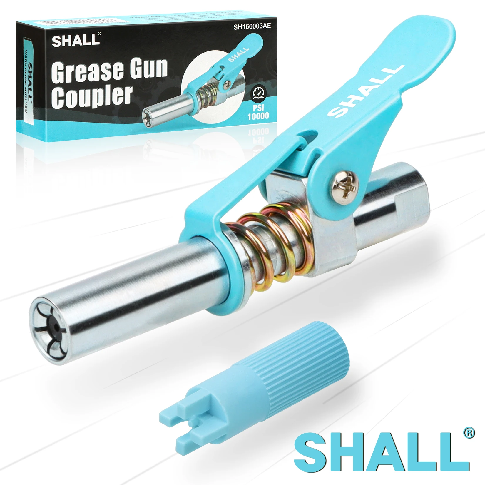 SHALL Grease Gun Coupler Quick Release & Strong Locking Grease Gun Couplers Fit All Grease Guns 1/8\