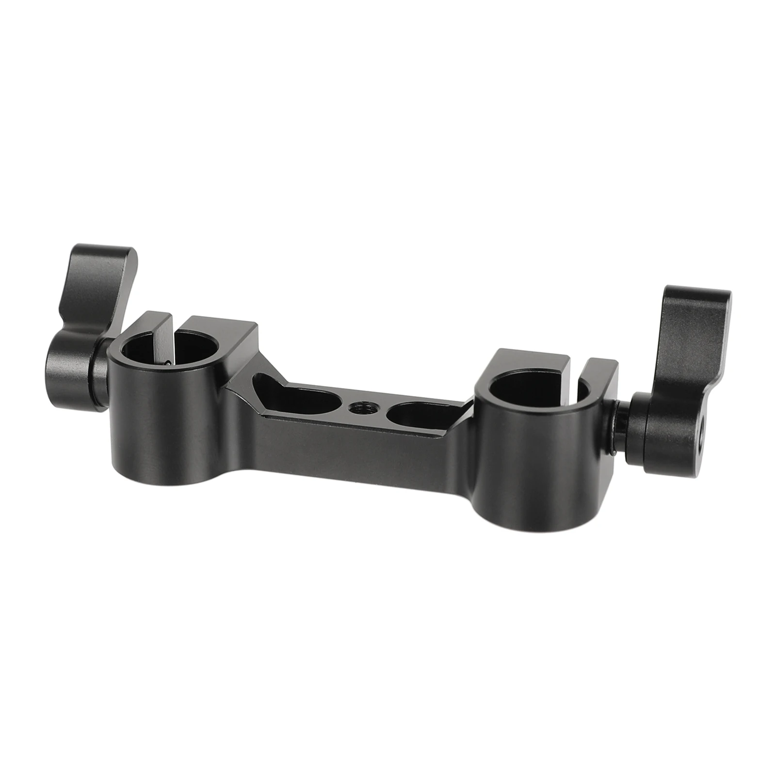 CAMVATE Standard 15mm Dual-port Railblock Clamp With Central Unthreaded Mounting Points For DSLR Camera 15mm Rail Rod Supporting