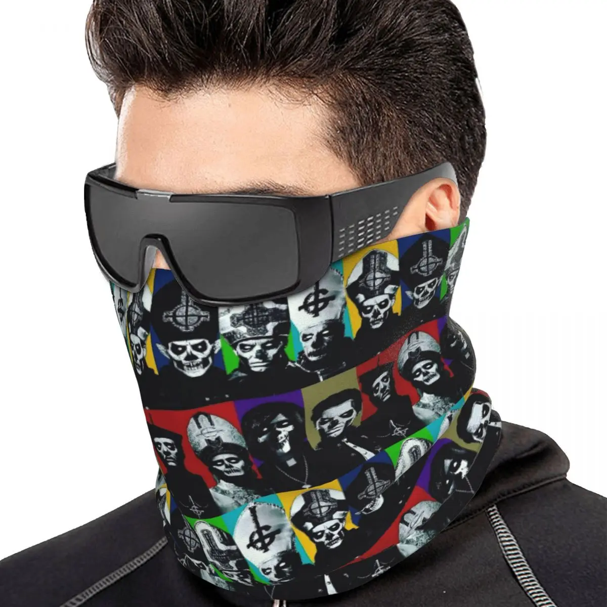 Ghost B.C. Band Multifunctional Elastic Neck Gaiter Dust Proof Face Cover Bandana Unisex for Motorcycle Hiking Fishing