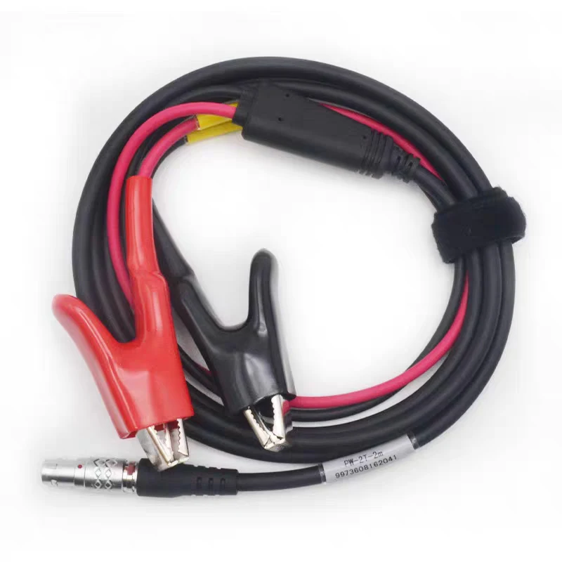 GPS Power Cable Hi Target PW-2T-2m Alligator Clip GPS Cable Instrument Parts & Accessories for Rtk Surveying