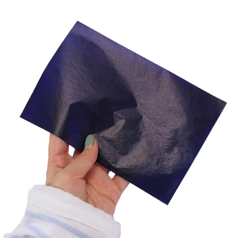 100pcs Stationery Supplies Double-Sided Blue Carbon Paper Blue Thin Transfer Paper 32 open Copy Tracing Paper Office