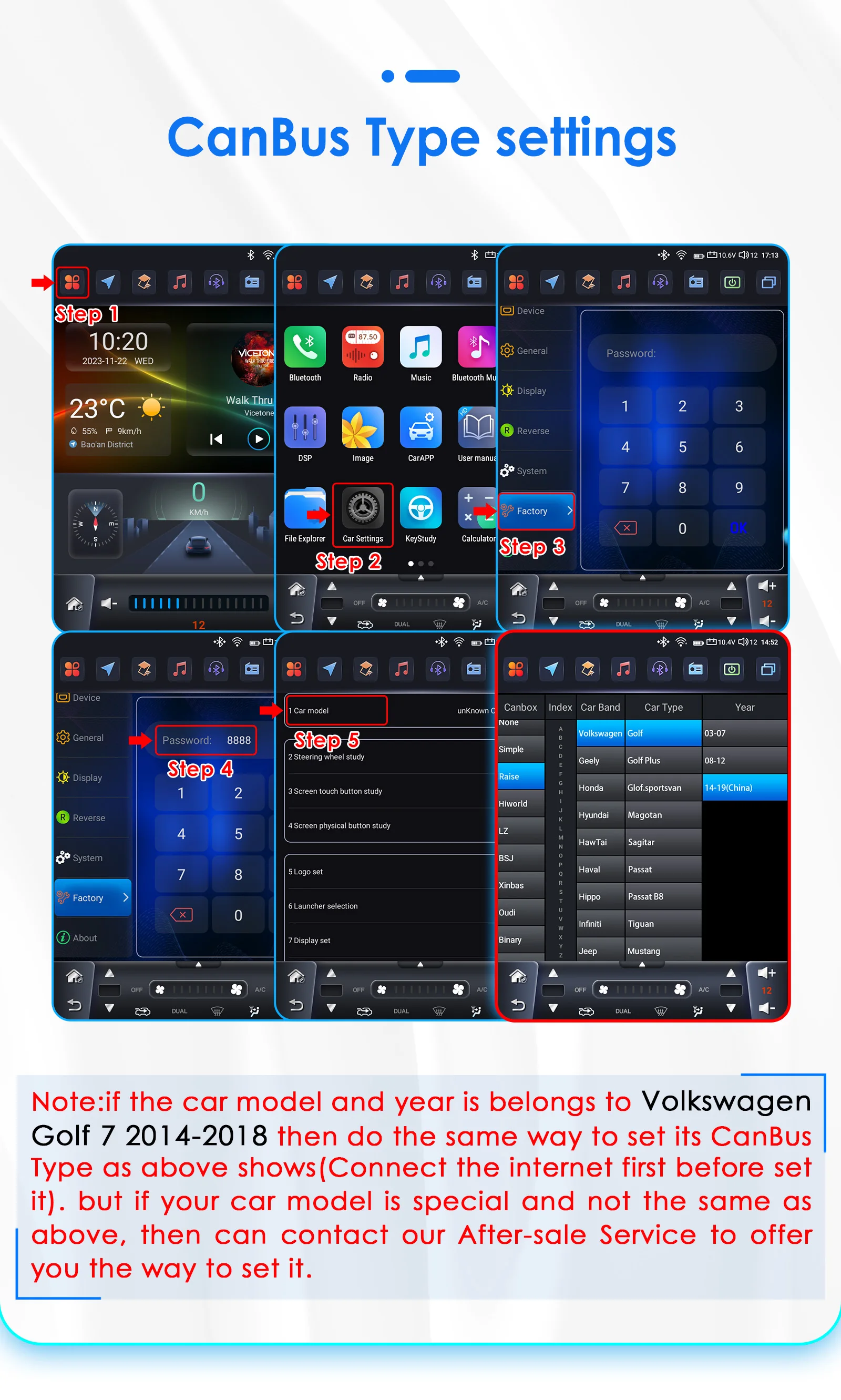 Hizpo Android 13 Wireless Carplay Auto Car Multimedia Player for VW Volkswagen Golf 7 2014-2018 for Tesla Style Screen 9.7" Wifi