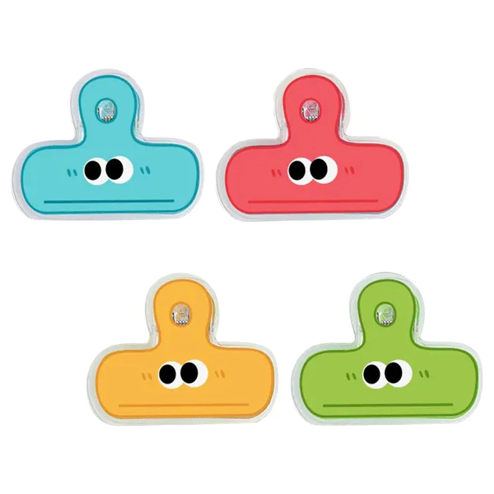 4 Pcs Clip Binder Mini Chip Clips Kitchen for Bags Small Food Sealing Book Snack Plastic