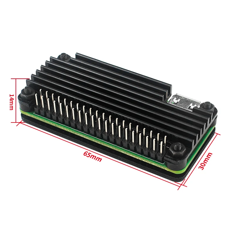 Raspberry Pi Zero 2 W Aluminum Case + Pin Header Screwdriver Passive Cooling Enclouse Heatsink for Raspberry Pi Zero W PiZero 2W