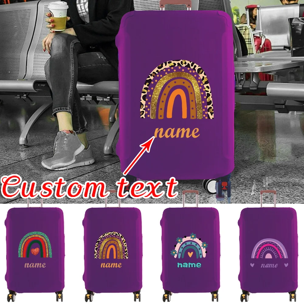 

Чехол для багажа с индивидуальным именем, толстый эластичный чехол на тележке 18-32 дюйма, пылезащитный чехол для багажа, подходит для многоразовых дорожных аксессуаров