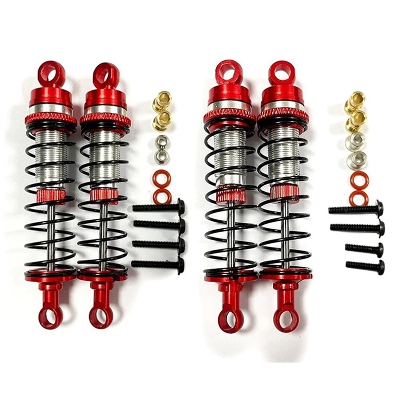 Metal Front and Rear Shock Absorber Damper for Losi 1/18 Mini-T 2.0 1/16 Mini-B RC Truck Car Upgrades Parts,Red