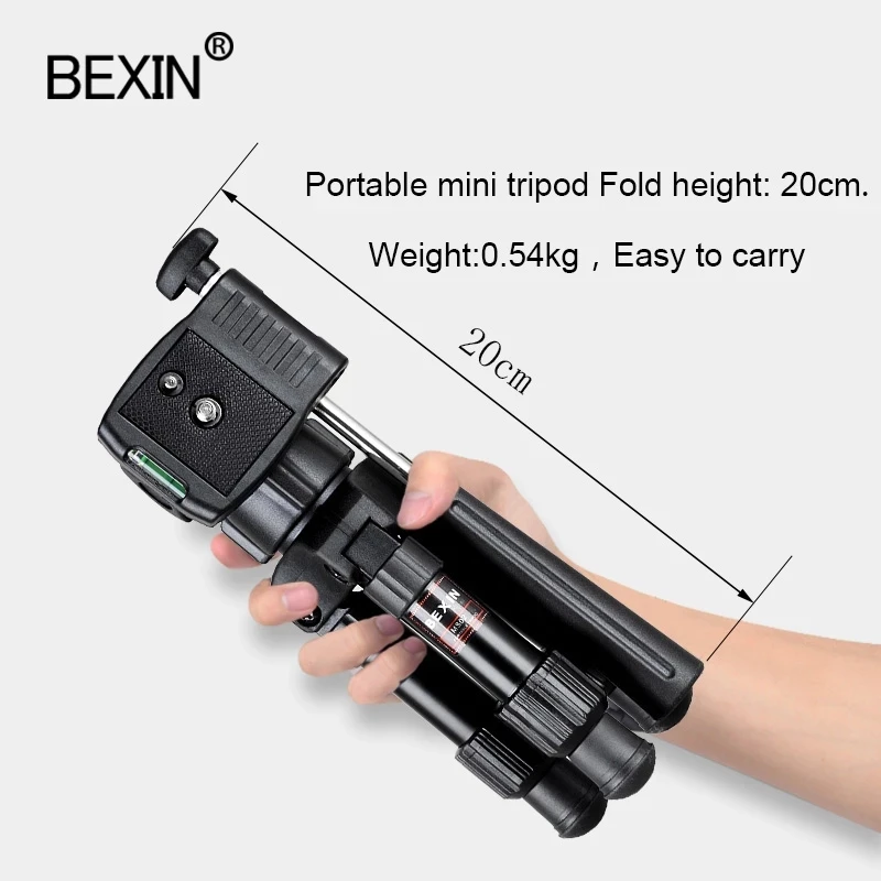 BEXIN Lightweight Tabletop Camera Tripod Phone Stand Holder Portable Desktop Compact Pocket Mini Tripod for Phone Dslr Camera