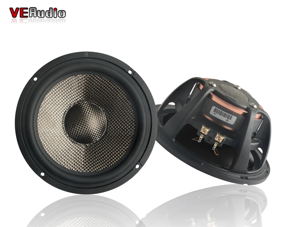 Carbon Fiber Cone Black 2 Way Patented Technology Car Component Audio Speaker 6.5 Inch Car Tweeter Speaker