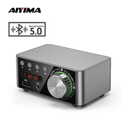 AIYIMA MA12070 Bluetooth 5.0 Power Amplifier 50Wx2 Stereo Amp Digital Sound Amplifier USB AUX IN Music Card Player Super TPA3116