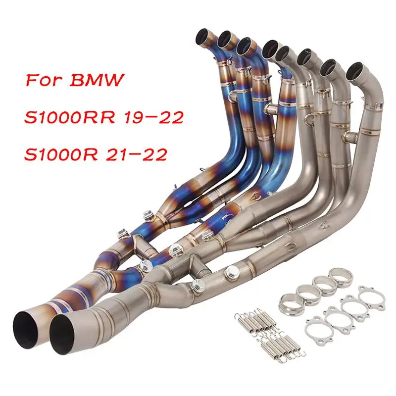 

Header Pipe For BMW S1000RR 2019-2022 S1000R 2021-2022 Motorcycle Exhaust System Escape Front Mid Link Pipe Titanium alloy