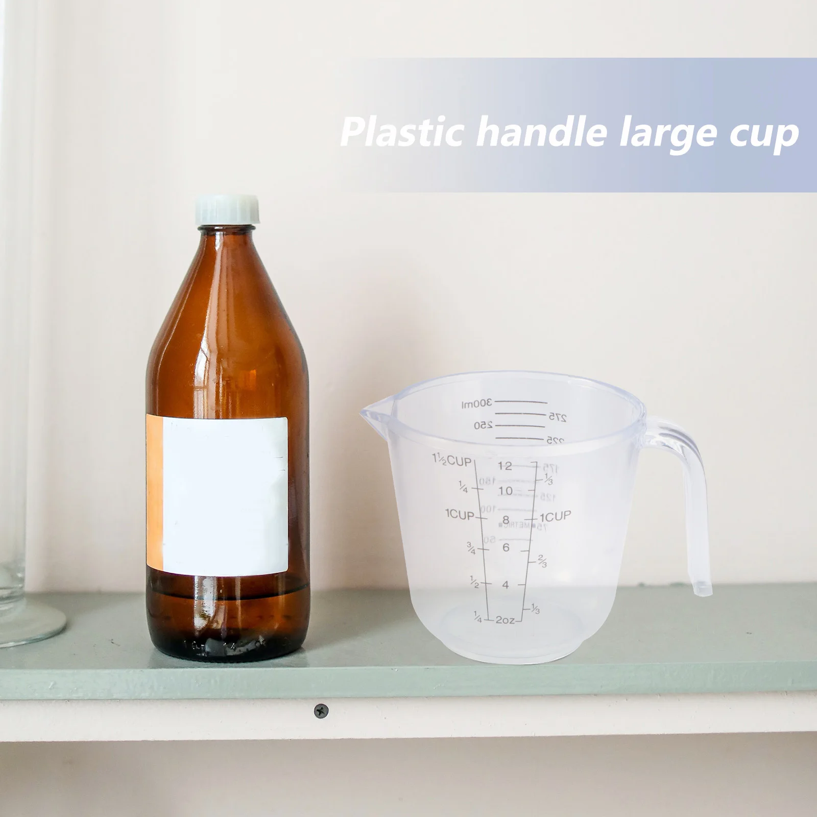 

Large Measuring Cup Plastic Transparent Liquid Container For Laboratory Household Baking Kitchen Tool Graduated Acid