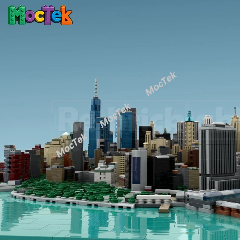

Модульные блоки City MOC: набор для сборки модели городской улицы Нижнего Манхэттена, для коллекционеров, коллекций и демонстрации, DIY