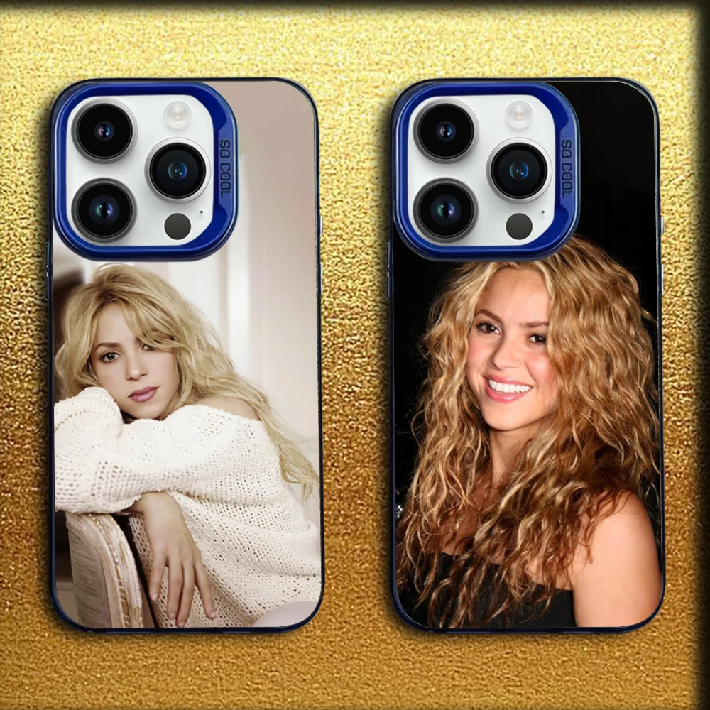 

Singer F-Famous Shakira Phone Case For iPhone 16,15,14,13,12,11,Mini,Pro,MAX Blue Matte Silicone Cover