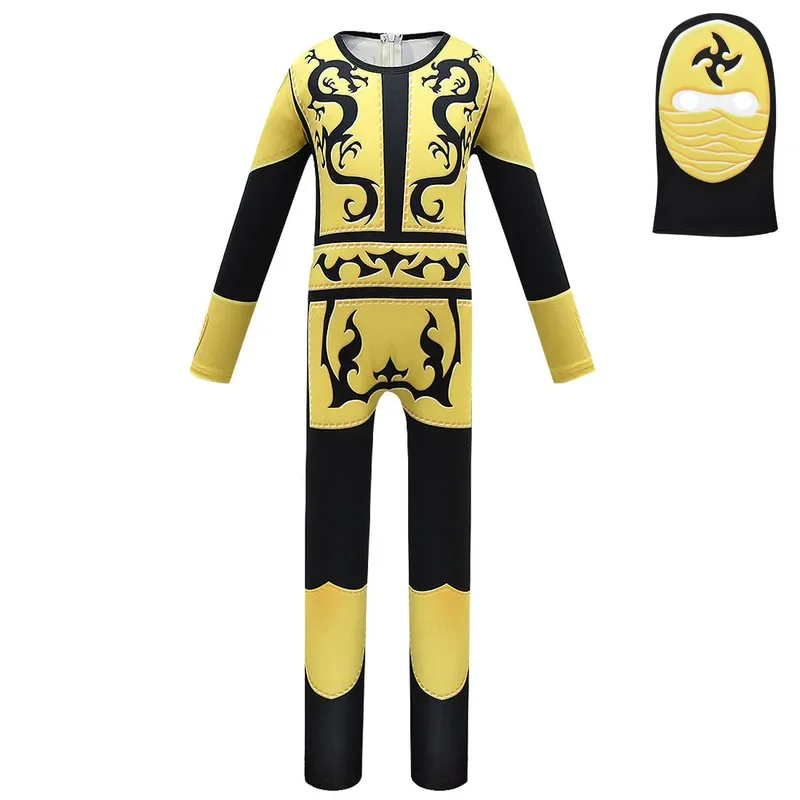 MN1 Boys Halloween Costume For Kids Anime Ninjago Ninja Cosplay Zentai Jumpsuit Bodysuit With Mask Child Fantasy Birthday Pa8/yG