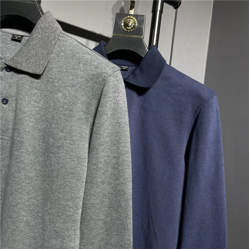 Washed Combed Cotton Long Sleeve  Shirt Men's Casual Fashion Urban Style Standard Fit Business Casual Autumn Wear