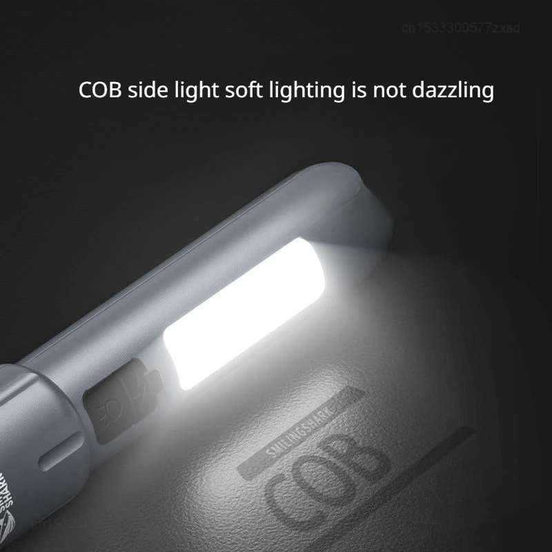 Xiaomi Smiling Shark Flashlight Strong Light Ultra Bright Rechargeable Household Multi Functional Outdoor Waterproof Flashlights