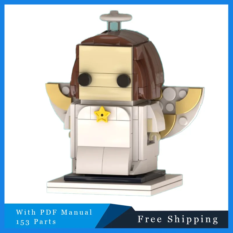 

153 шт., игрушка-кирпич ангела, технология Brickheadz, модульная MOC, популярный строительный блок, модель, детская игрушка-головоломка, подарки на день рождения для взрослых