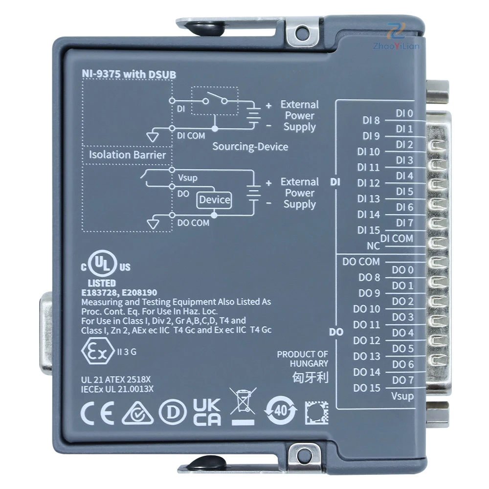 National Instruments NI-9375 C Series 32 Channel 30V Digital I/O Module 16DI 16DO For cDAQ cRIO Industrial Test