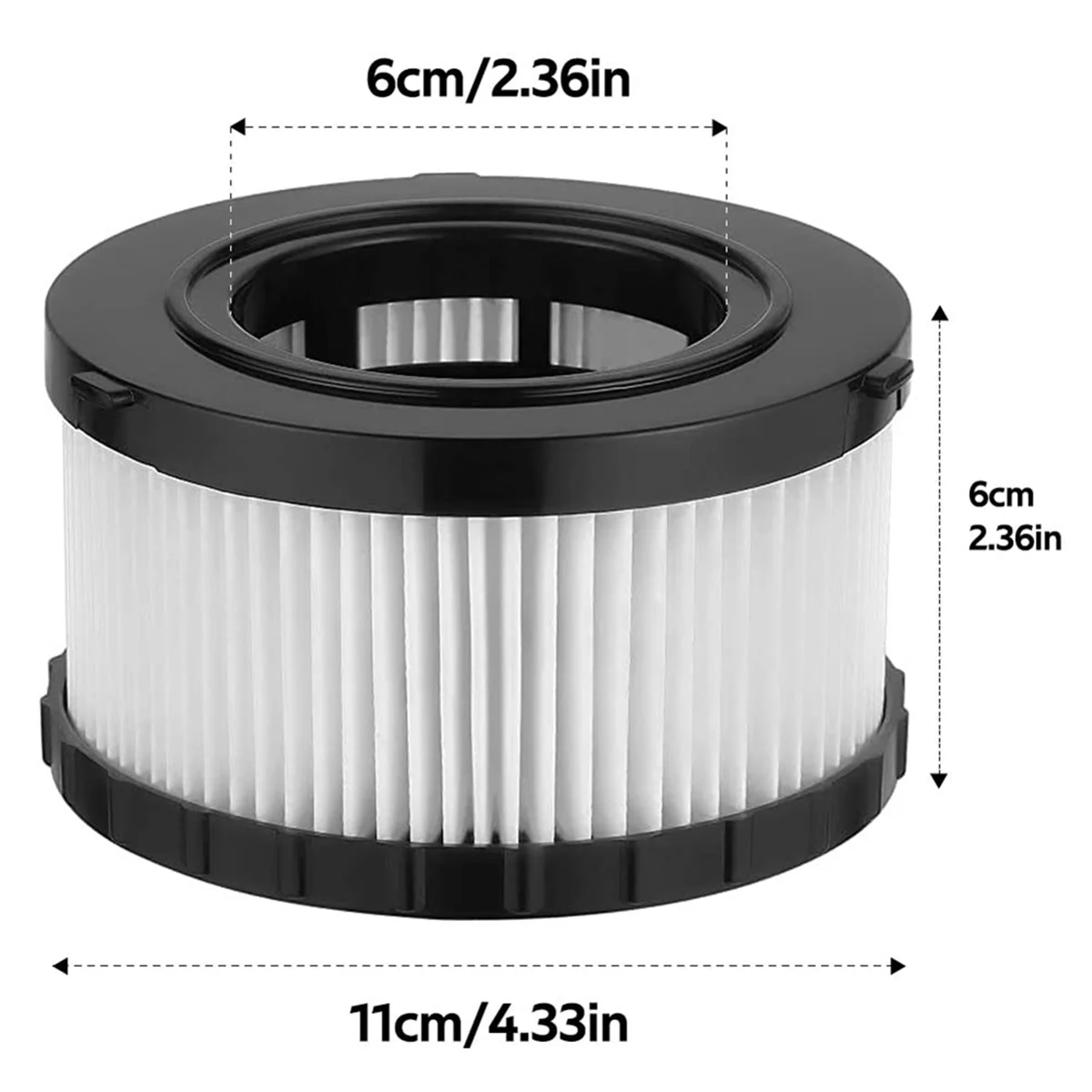 

AA25 4 Pcs DC5151H HEPA Filter for DC5151H DC515 DCV517 DCV517B Wet Dry Vacuum, with 8 PCS Foam Sleeve Filter