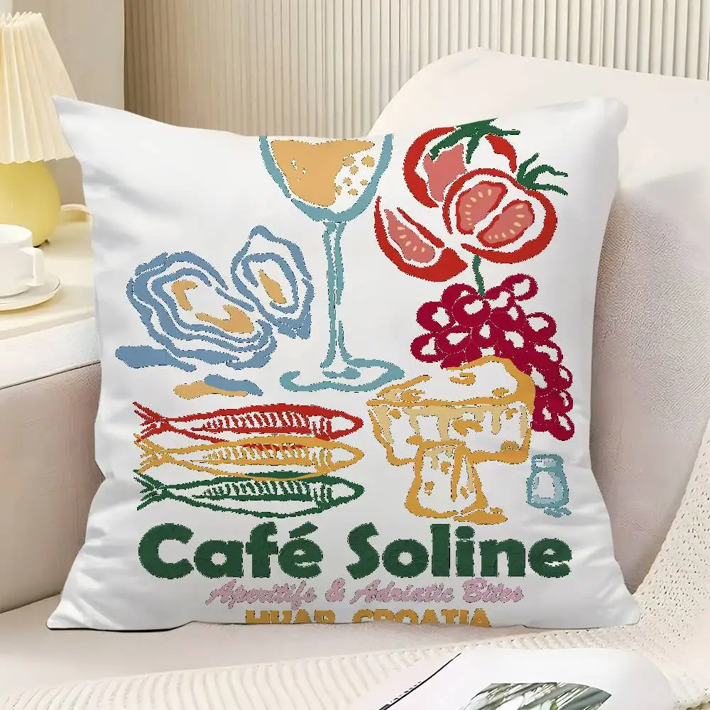 Fashion Food Throw Pillow Cover Neutral Decor Cushion Cover Soft Sofa Couch Bed Home Decor Pillow Case