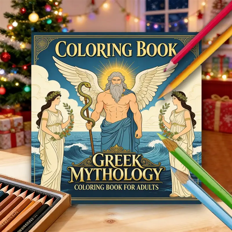 Adult Coloring Book: Greek Mythology Characters, Enjoy Tranquility Amidst Busy Life, Relax Body & Mind, Illustrations for Adults