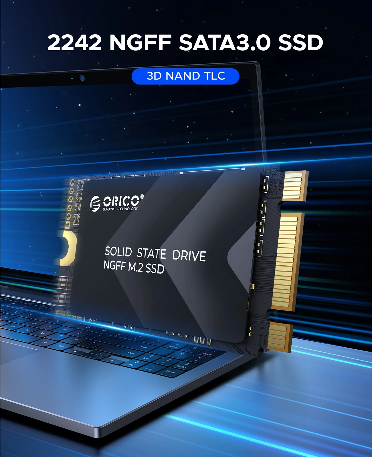 ORICO Y20M 2242 M.2 SSD TLC SATA3.0 NAND 6Gbps Internal M.2 SSD NGFF State Drive for Desktop Laptop Notebook