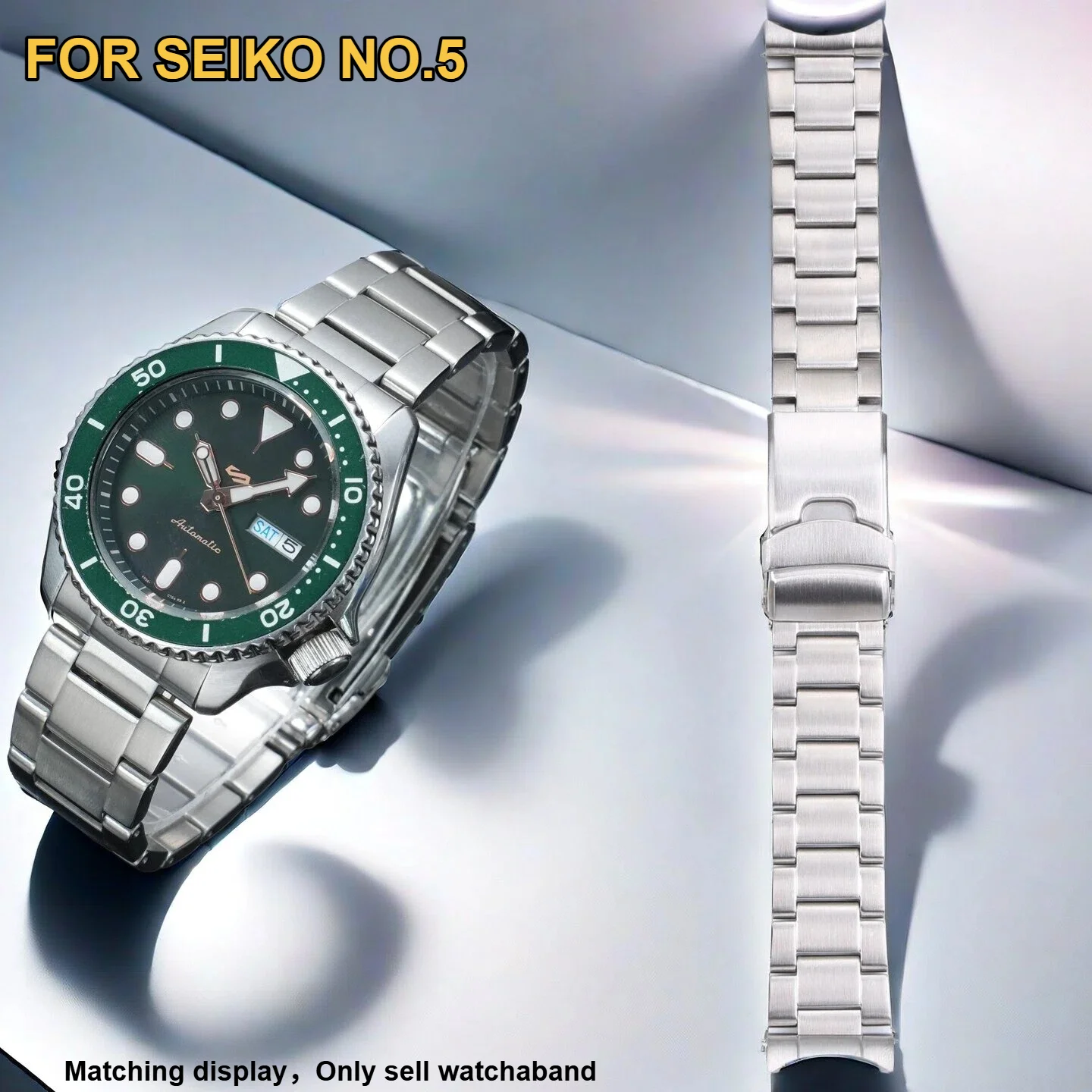 22-ミリメートルブラッシュドアークエンドステンレス鋼時計ストラップセイコー-no5-skx007-skx009-srpd63k1-srpd55-金属時計バンド交換ブレスレット