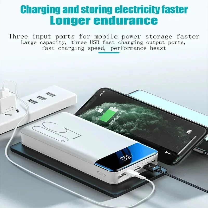 Super-capacity charging treasure 100,000 mA outdoor live mobile power supply is portable and suitable for all kinds.