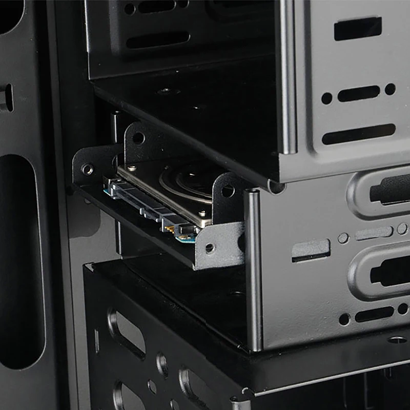 1 компл. Кронштейн для жесткого диска 2,5 до 3,5 дюймов, внутренний адаптер для жесткого диска, монтажный комплект, кронштейн, двойной настольный SSD монтажный кронштейн