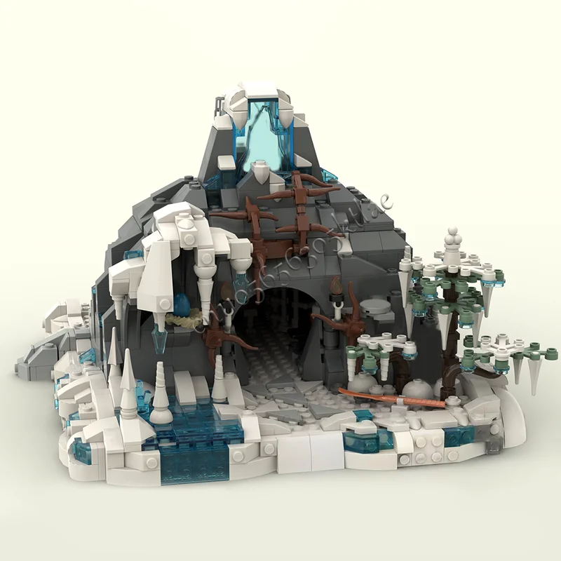 1279 PCS Icy Cave Fortress Model With Fantasy Elements Modular Building Blocks Kids Assembly Display Toys Festival Surprise Gift