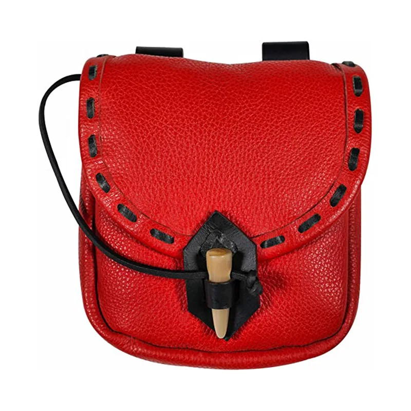 Bolsa de cintura estilo renascentista medieval, bolsa retrô de couro pu viking, bolsa de moedas, bolsa de dados para homens e mulheres, adereços de cosplay larp