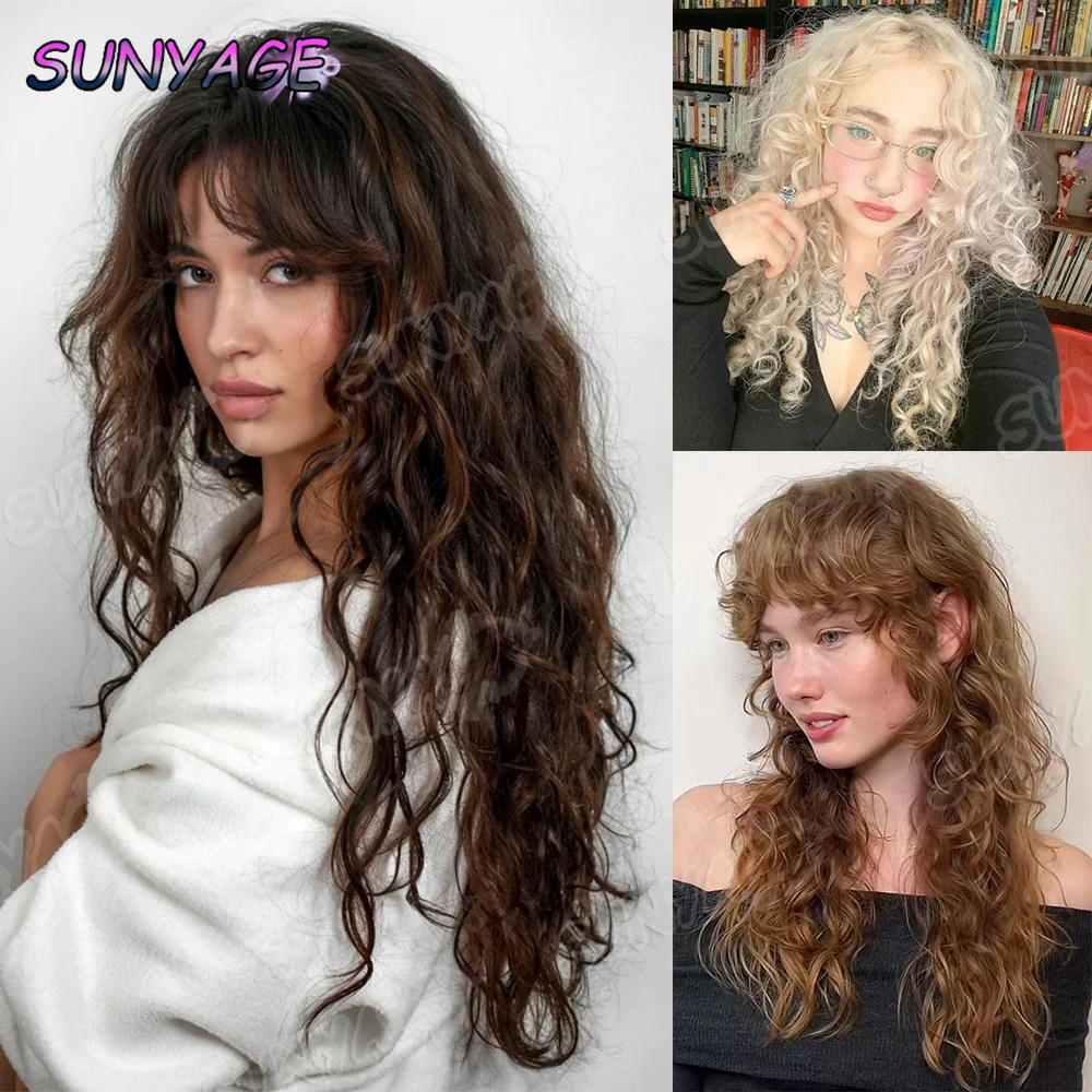 ต่อผมแบบคลิป 16 คลิป ยาว 24 นิ้ว ทรงลอนน้ำ สำหรับผู้หญิง ต่อผมสังเคราะห์แบบเต็มศีรษะ